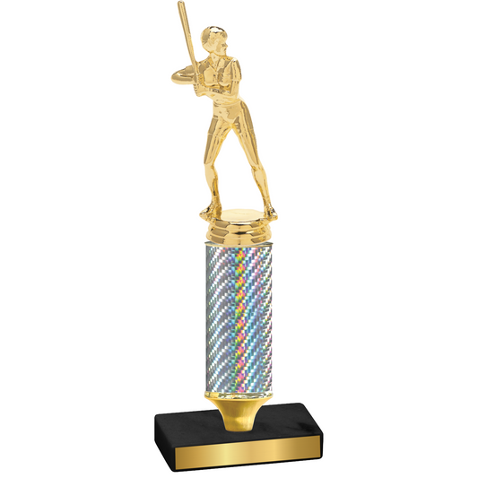 Value Silver Carbon Fiber Softball Trophy