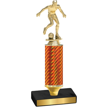 Value Orange Carbon Fiber Soccer Trophy