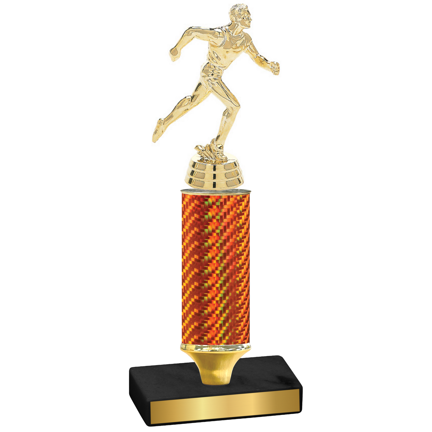 Value Orange Carbon Fiber Running Trophy