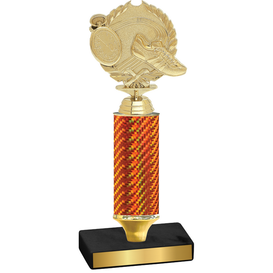 Value Orange Carbon Fiber Running Trophy