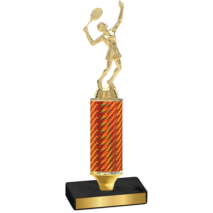 Value Orange Carbon Fiber Tennis Trophy