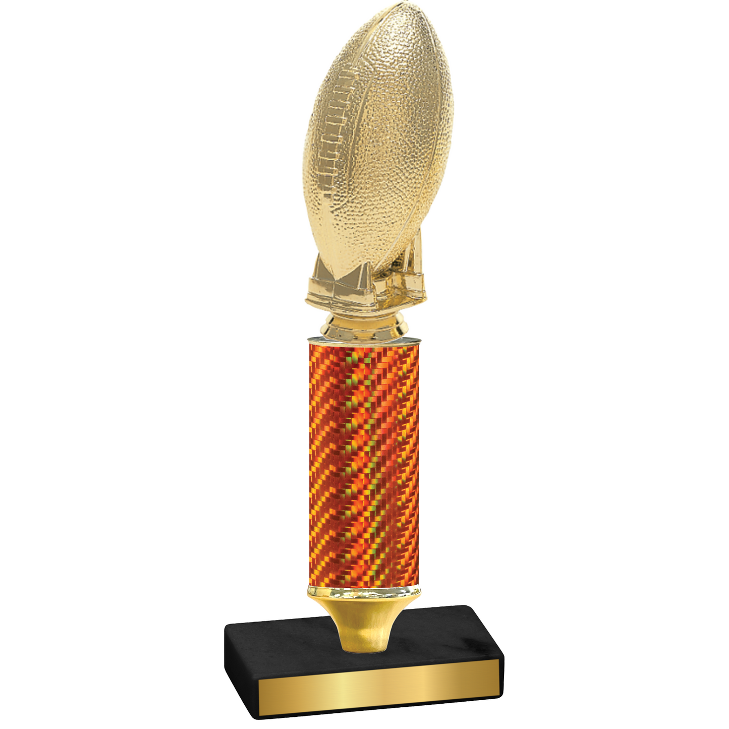 Value Orange Carbon Fiber Football Trophy