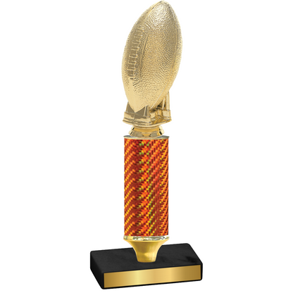 Value Orange Carbon Fiber Football Trophy