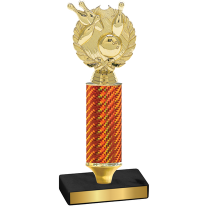 Value Orange Carbon Fiber Bowling Trophy