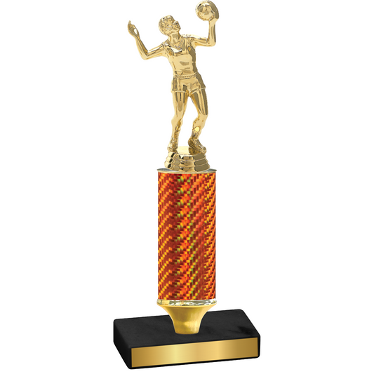 Value Orange Carbon Fiber Volleyball Trophy