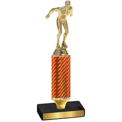 Value Orange Carbon Fiber Swimming Trophy