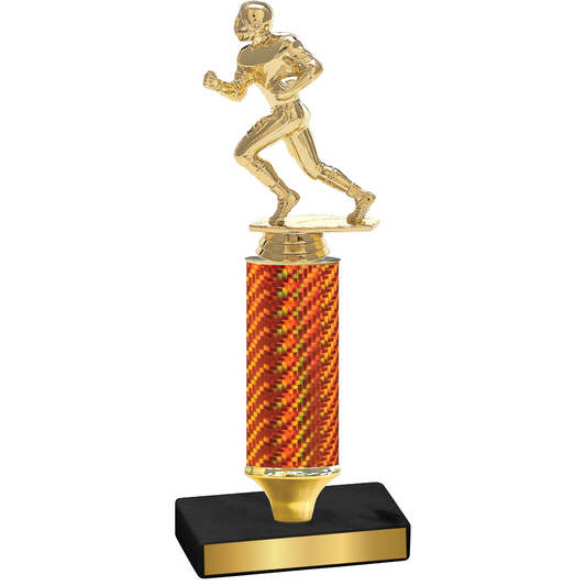 Value Orange Carbon Fiber Football Trophy