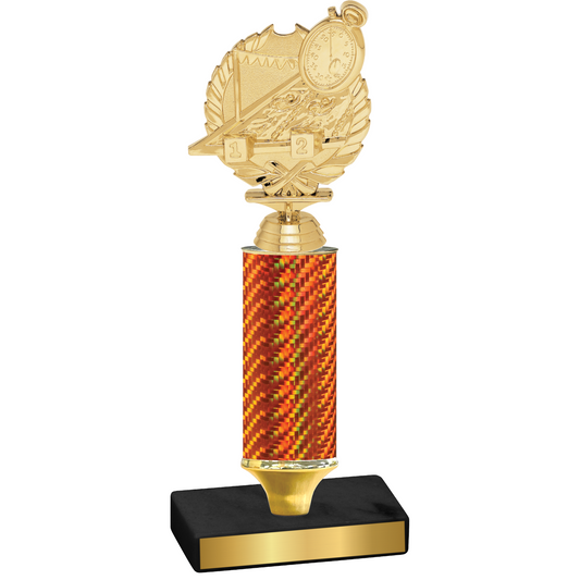 Value Orange Carbon Fiber Swimming Trophy