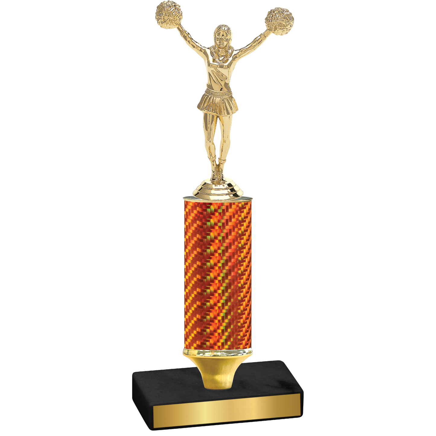 Value Orange Carbon Fiber Cheerleading Trophy