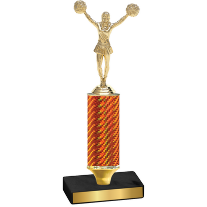 Value Orange Carbon Fiber Cheerleading Trophy