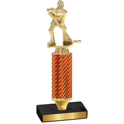 Value Orange Carbon Fiber Hockey Trophy