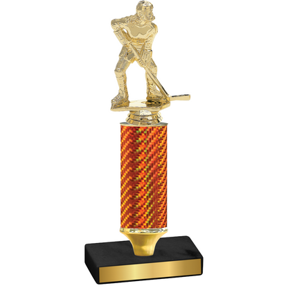 Value Orange Carbon Fiber Hockey Trophy