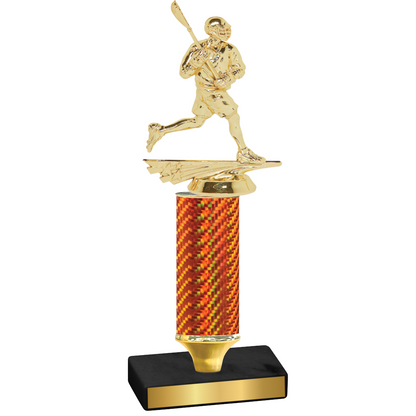 Value Orange Carbon Fiber Lacrosse Trophy