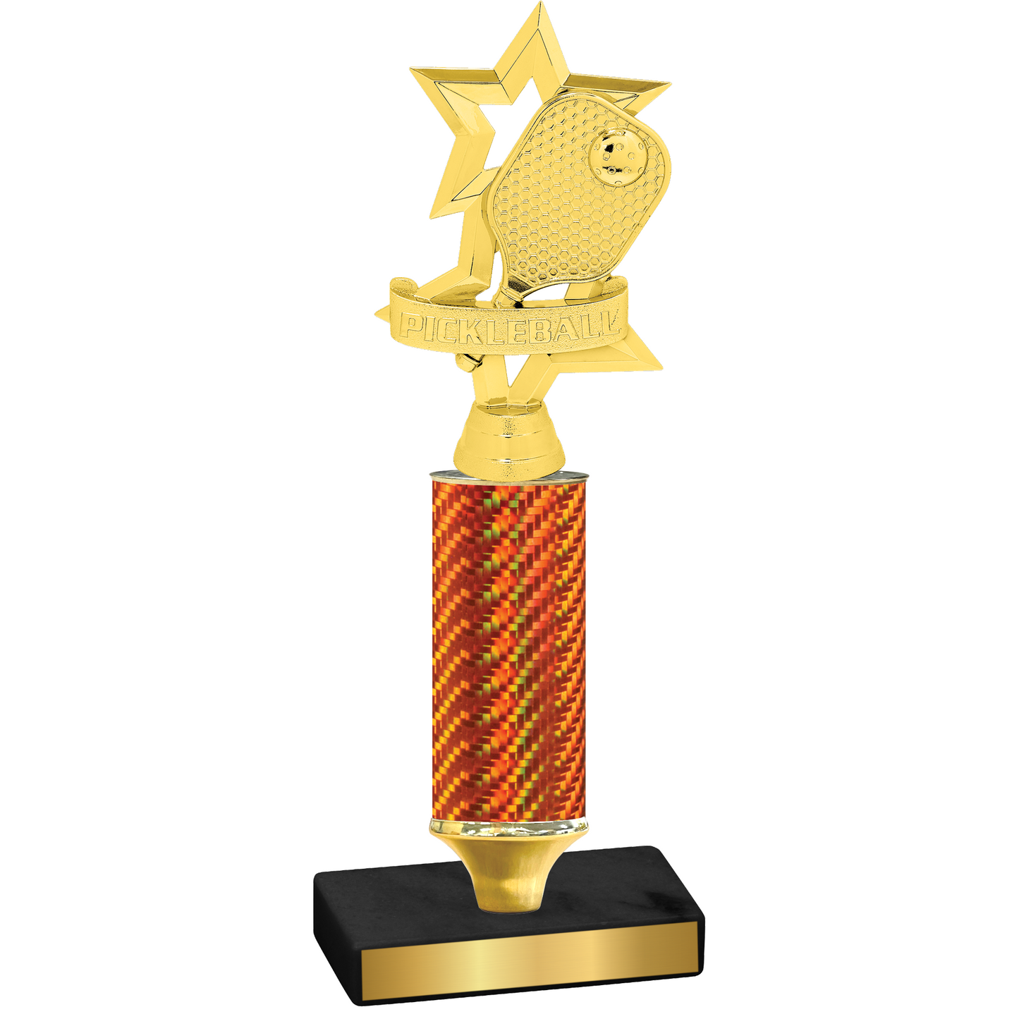 Value Orange Carbon Fiber Pickleball Trophy