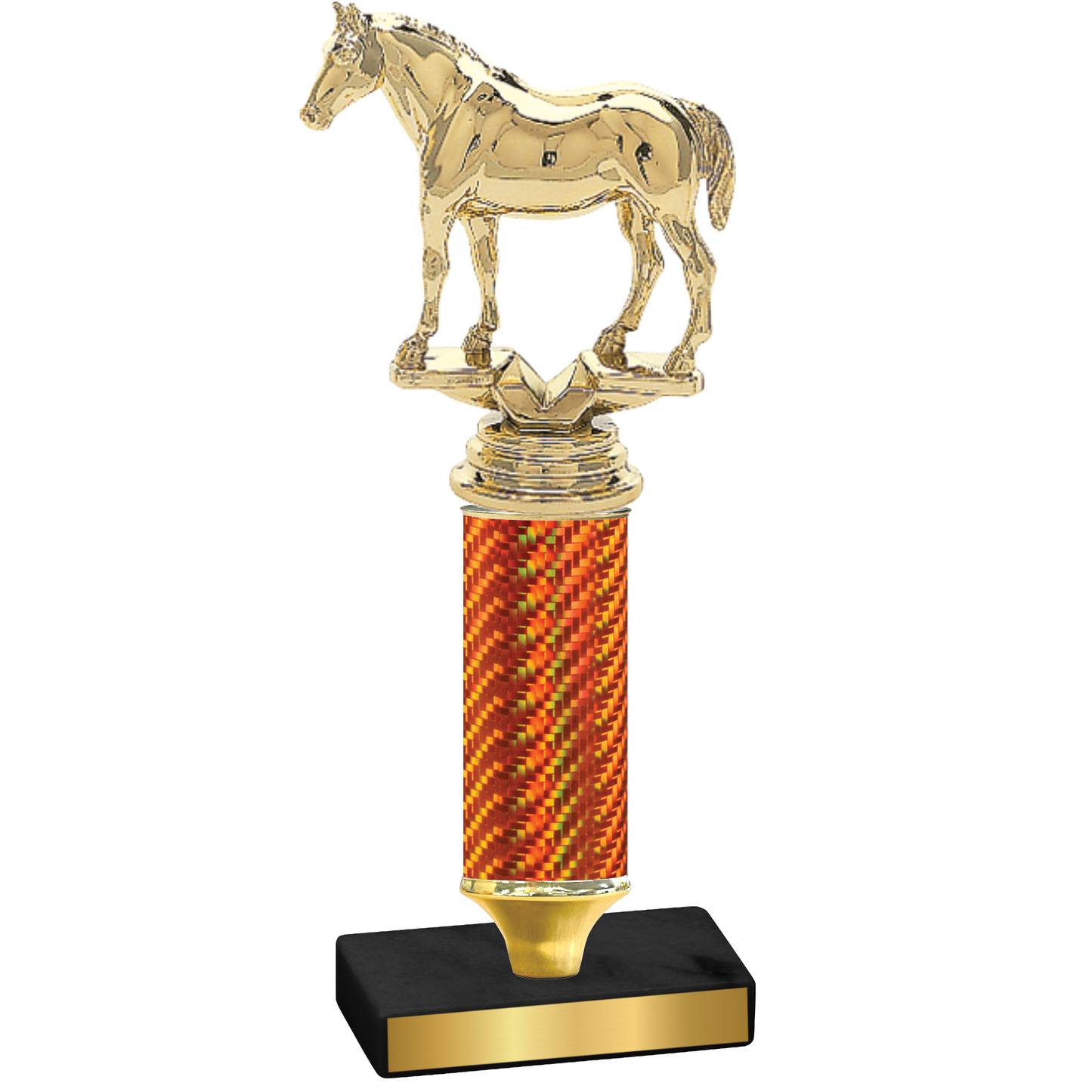 Value Orange Carbon Fiber Horses Trophy