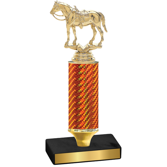 Value Orange Carbon Fiber Horses Trophy