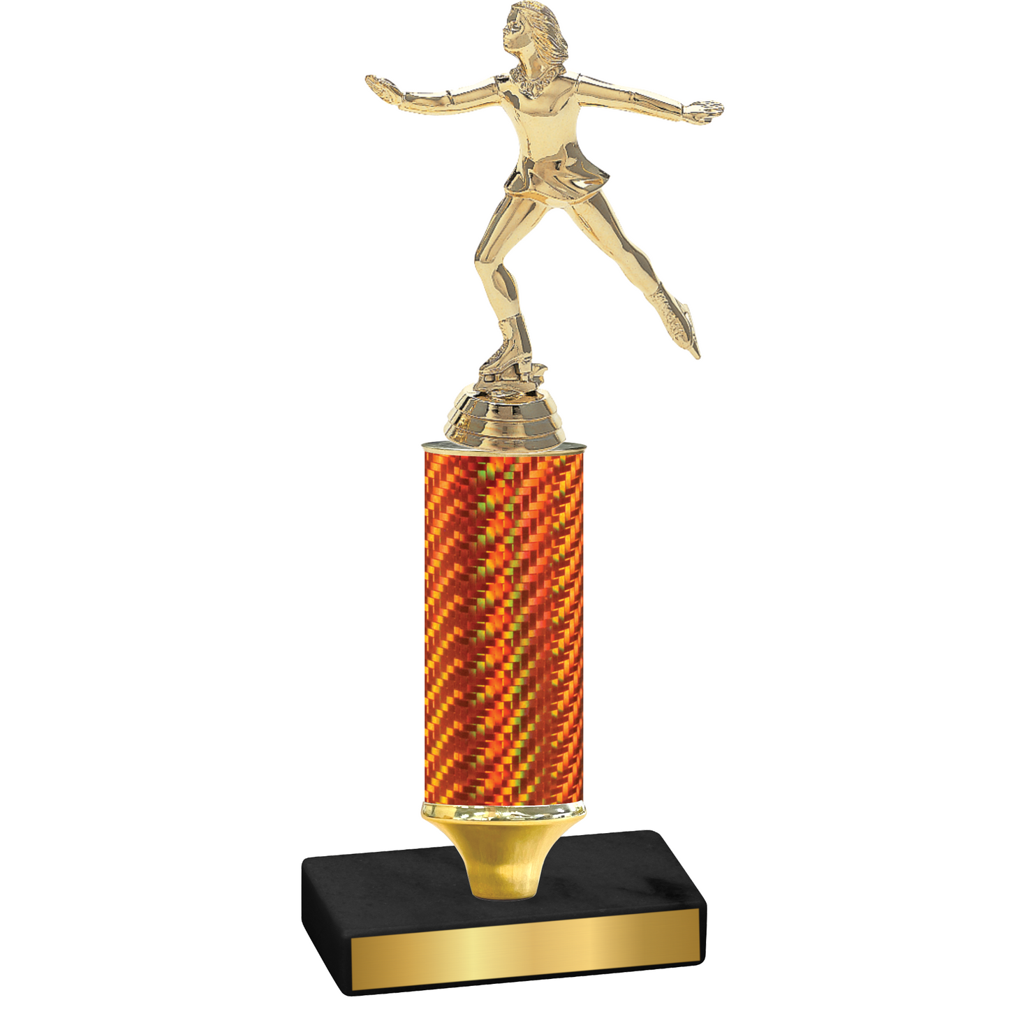 Value Orange Carbon Fiber Skater Trophy