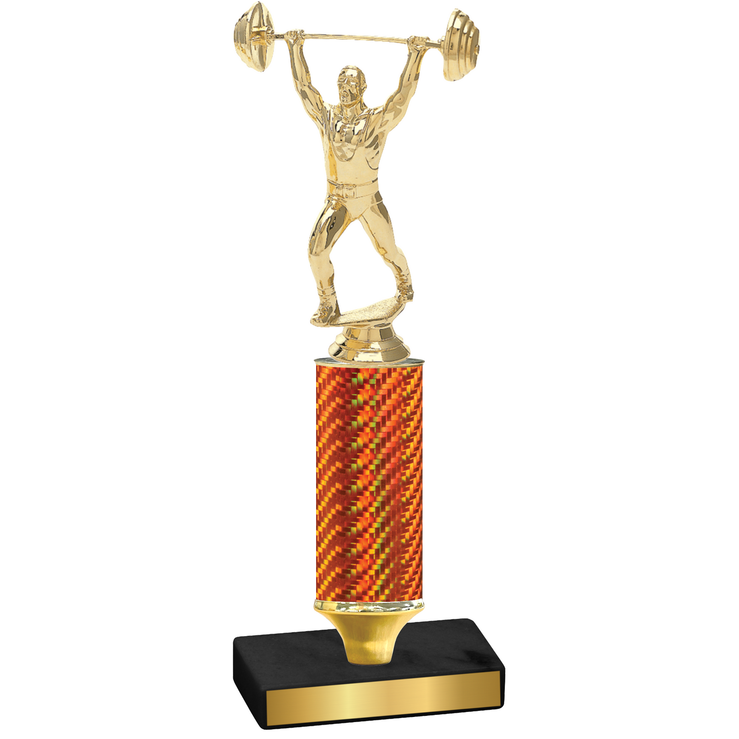 Value Orange Carbon Fiber Weights Trophy