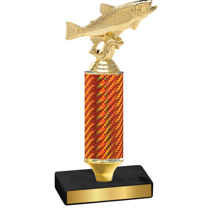 Value Orange Carbon Fiber Fishing Trophy