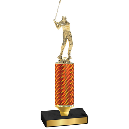 Value Orange Carbon Fiber Golf Trophy