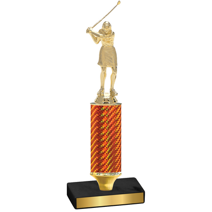 Value Orange Carbon Fiber Golf Trophy