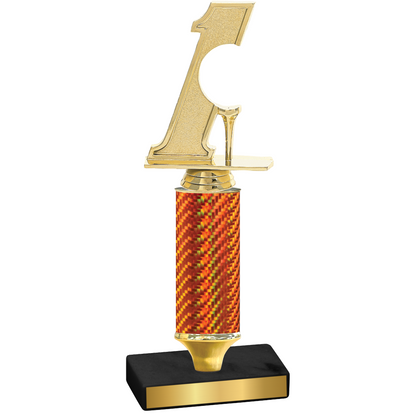 Value Orange Carbon Fiber Golf Trophy