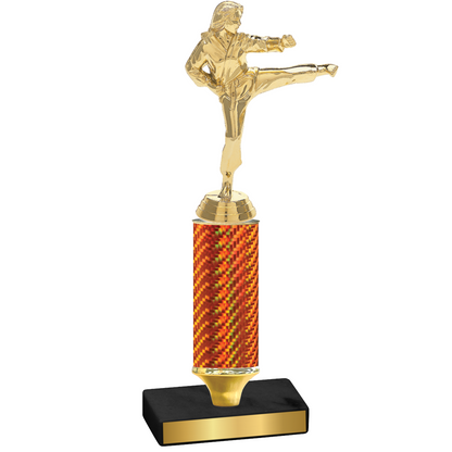 Value Orange Carbon Fiber Karate Trophy