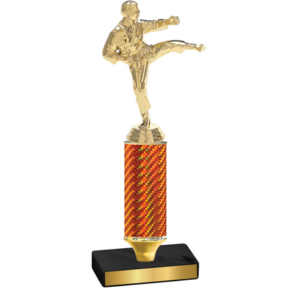 Value Orange Carbon Fiber Karate Trophy