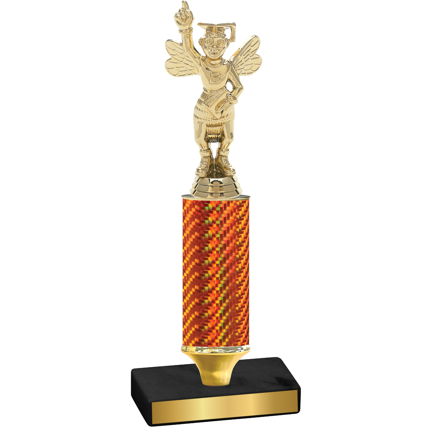 Value Orange Carbon Fiber Academics Trophy