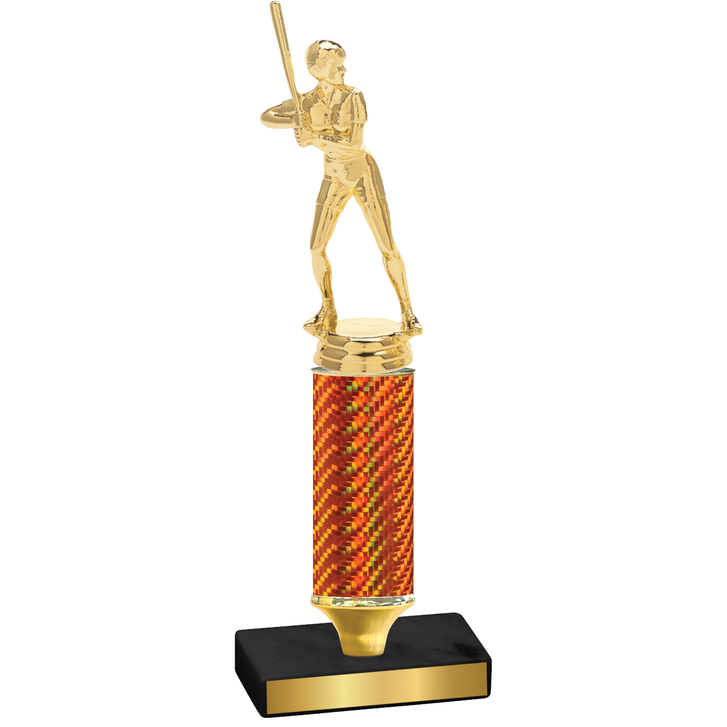 Value Orange Carbon Fiber Softball Trophy