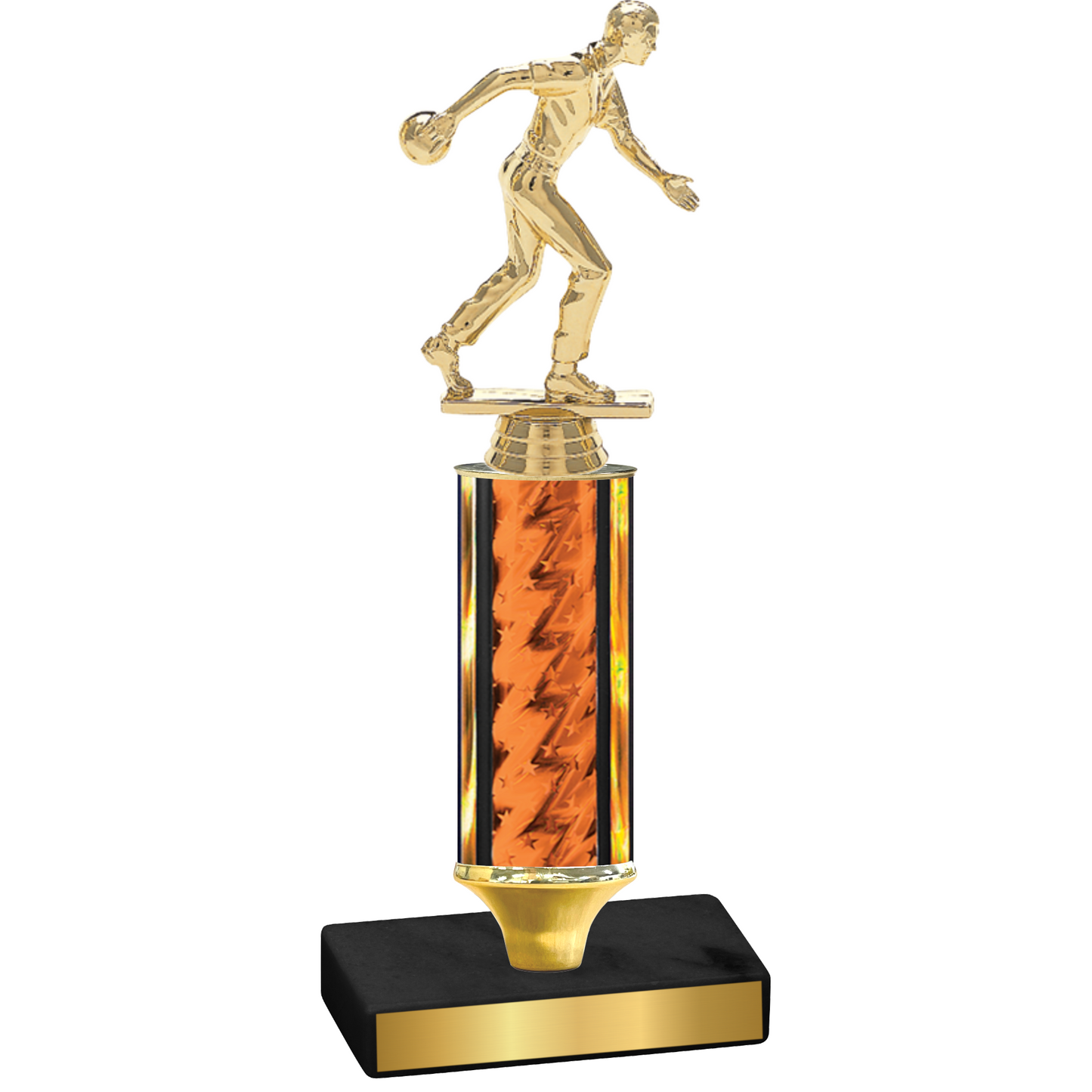 Value Orange Glacier Bowling Trophy