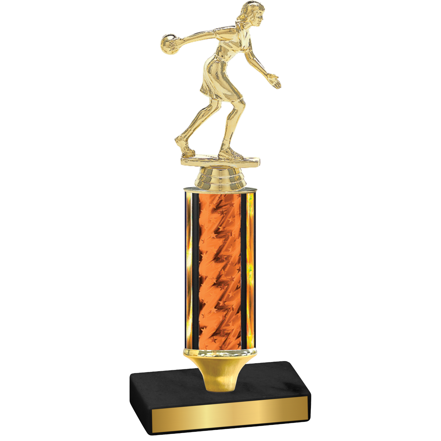 Value Orange Glacier Bowling Trophy