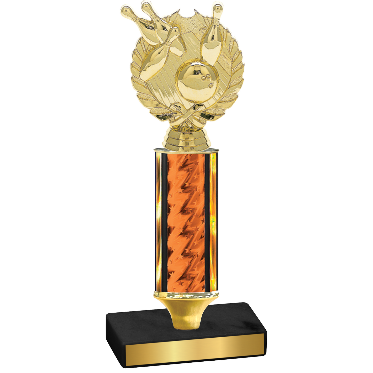 Value Orange Glacier Bowling Trophy