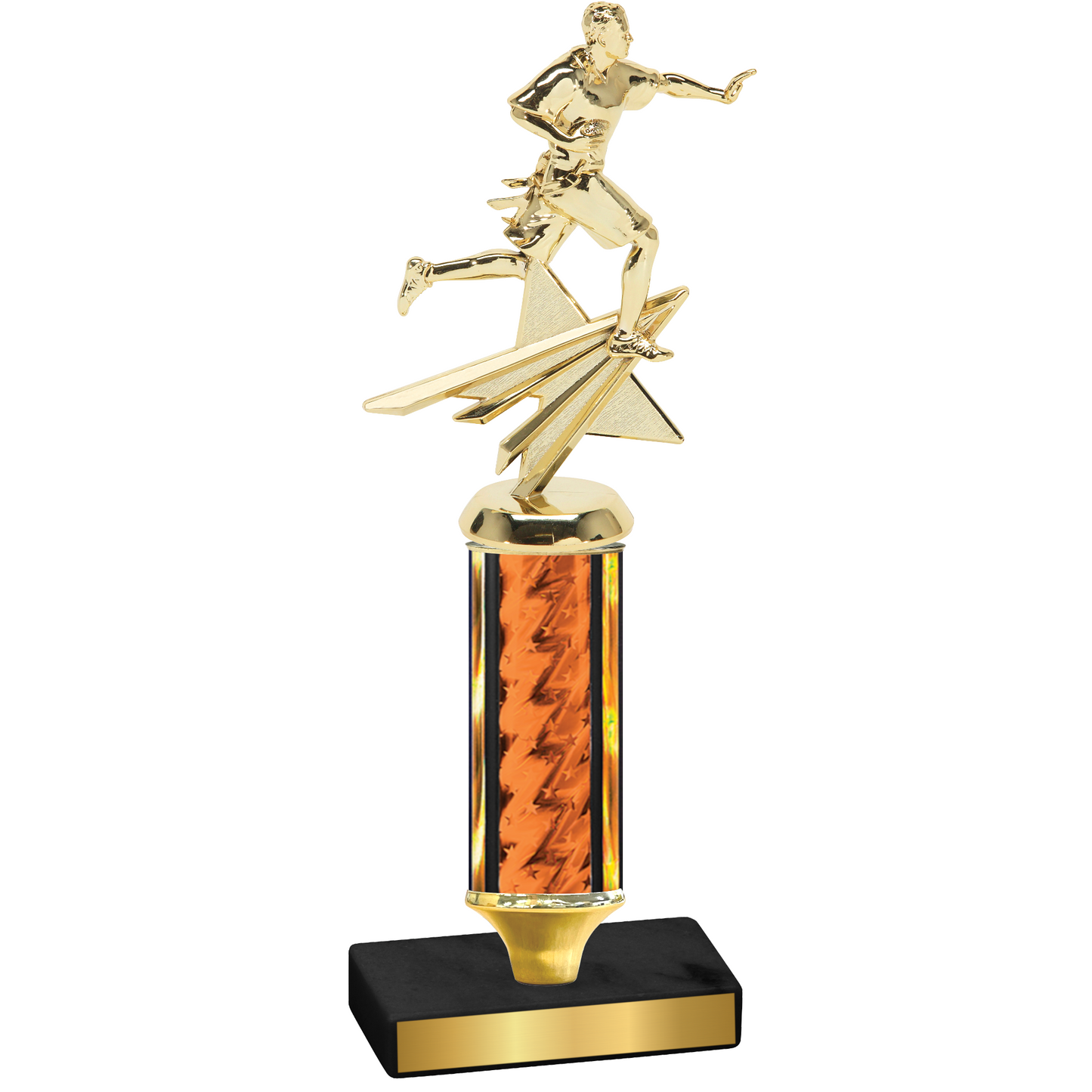 Value Orange Glacier Flag Football Trophy