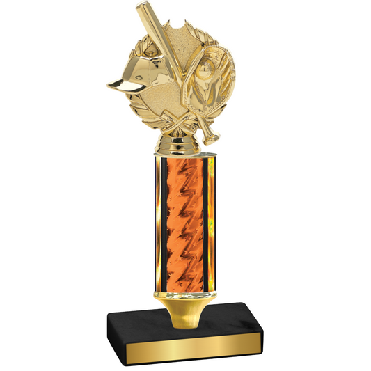 Value Orange Glacier Baseball Trophy