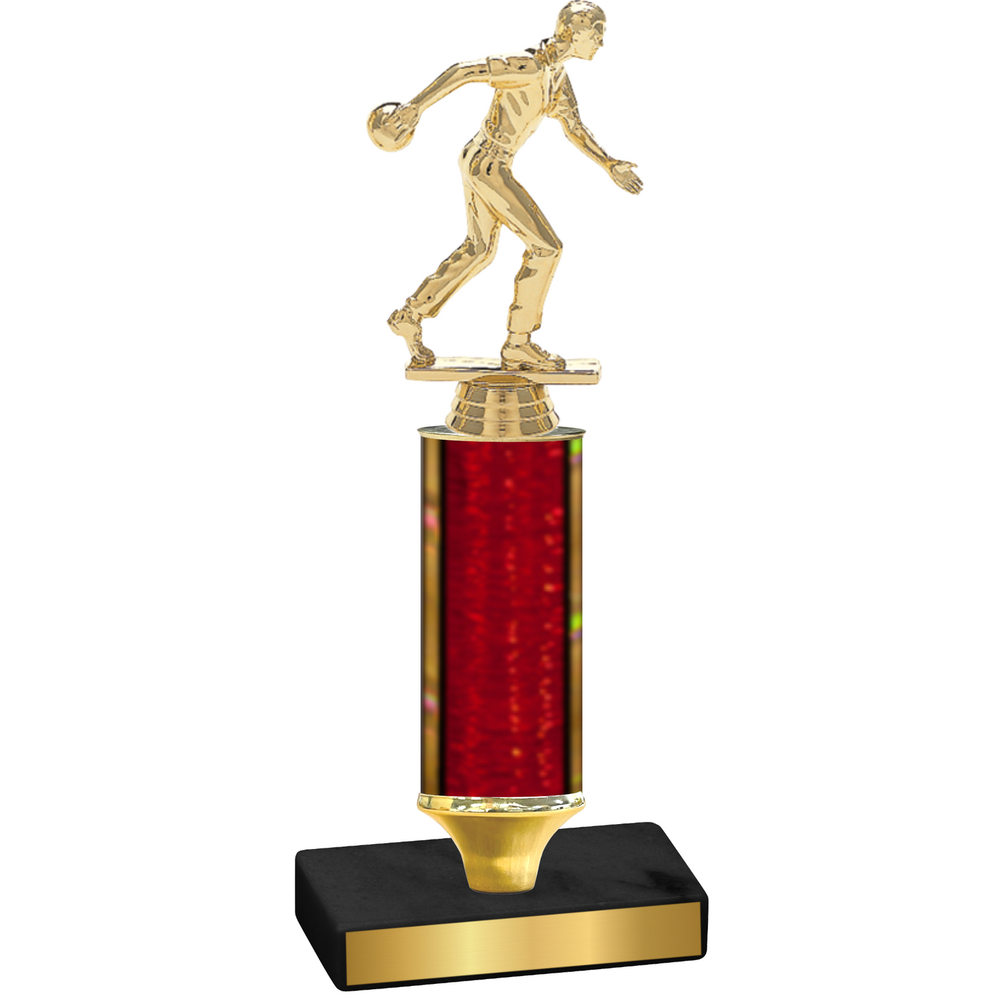 Value Red Glacier Bowling Trophy