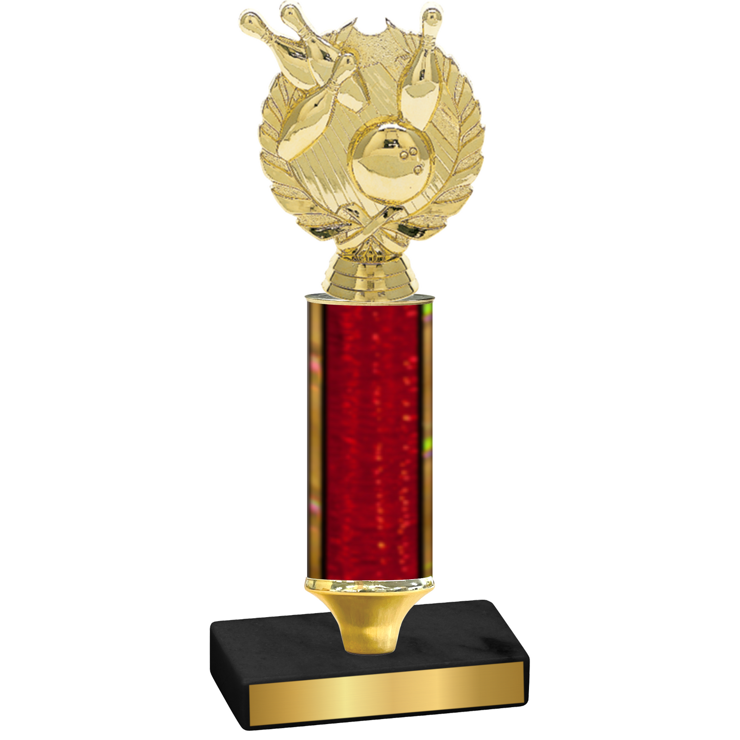 Value Red Glacier Bowling Trophy