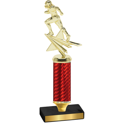 Value Red Carbon Fiber Football Trophy