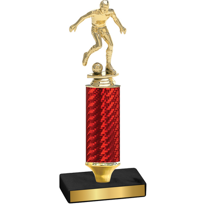 Value Red Carbon Fiber Soccer Trophy