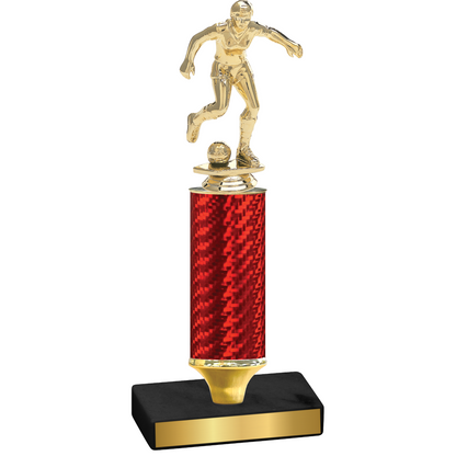 Value Red Carbon Fiber Soccer Trophy