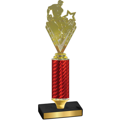 Value Red Carbon Fiber Rugby Trophy