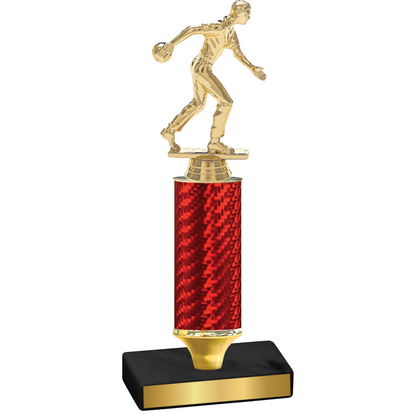 Value Red Carbon Fiber Bowling Trophy