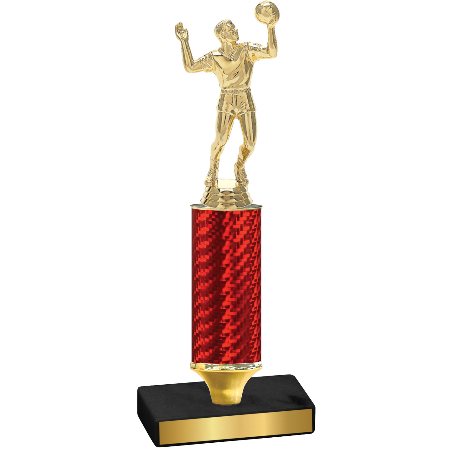 Value Red Carbon Fiber Volleyball Trophy