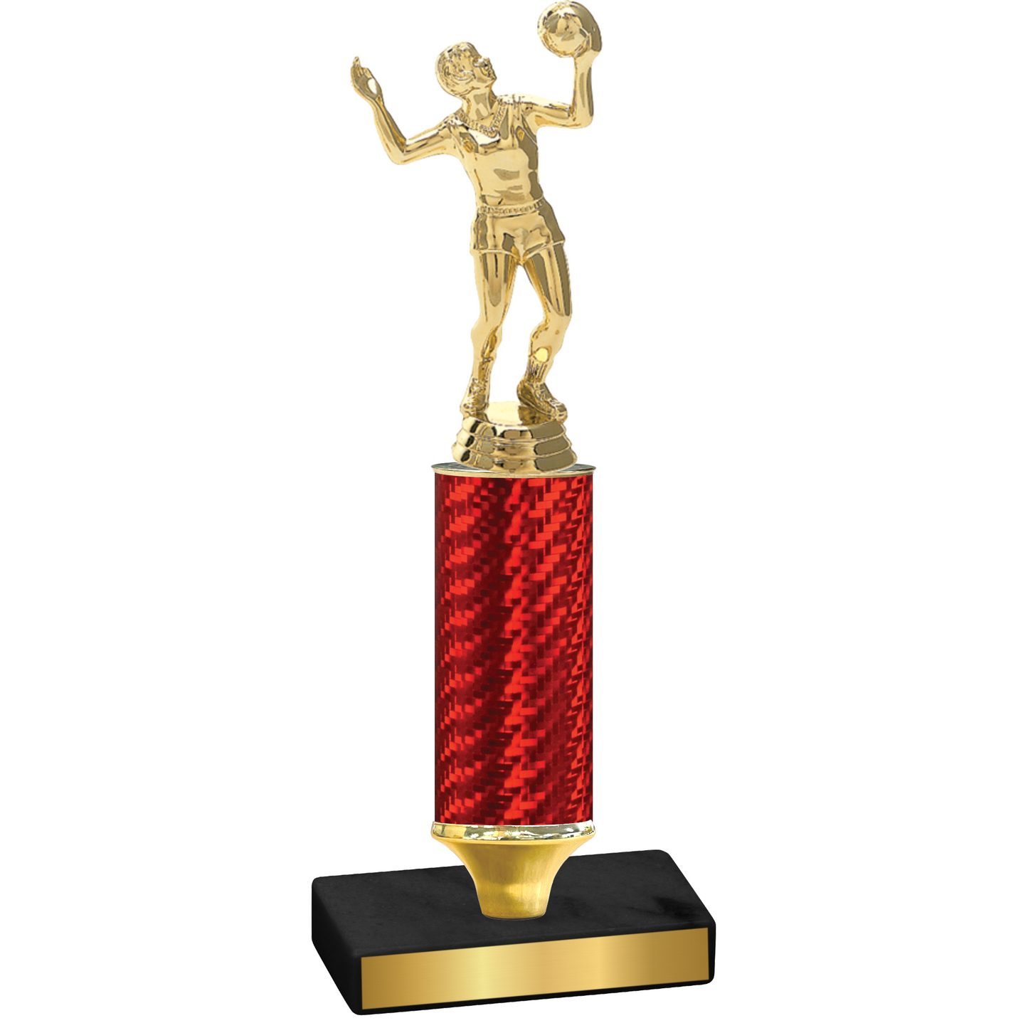 Value Red Carbon Fiber Volleyball Trophy