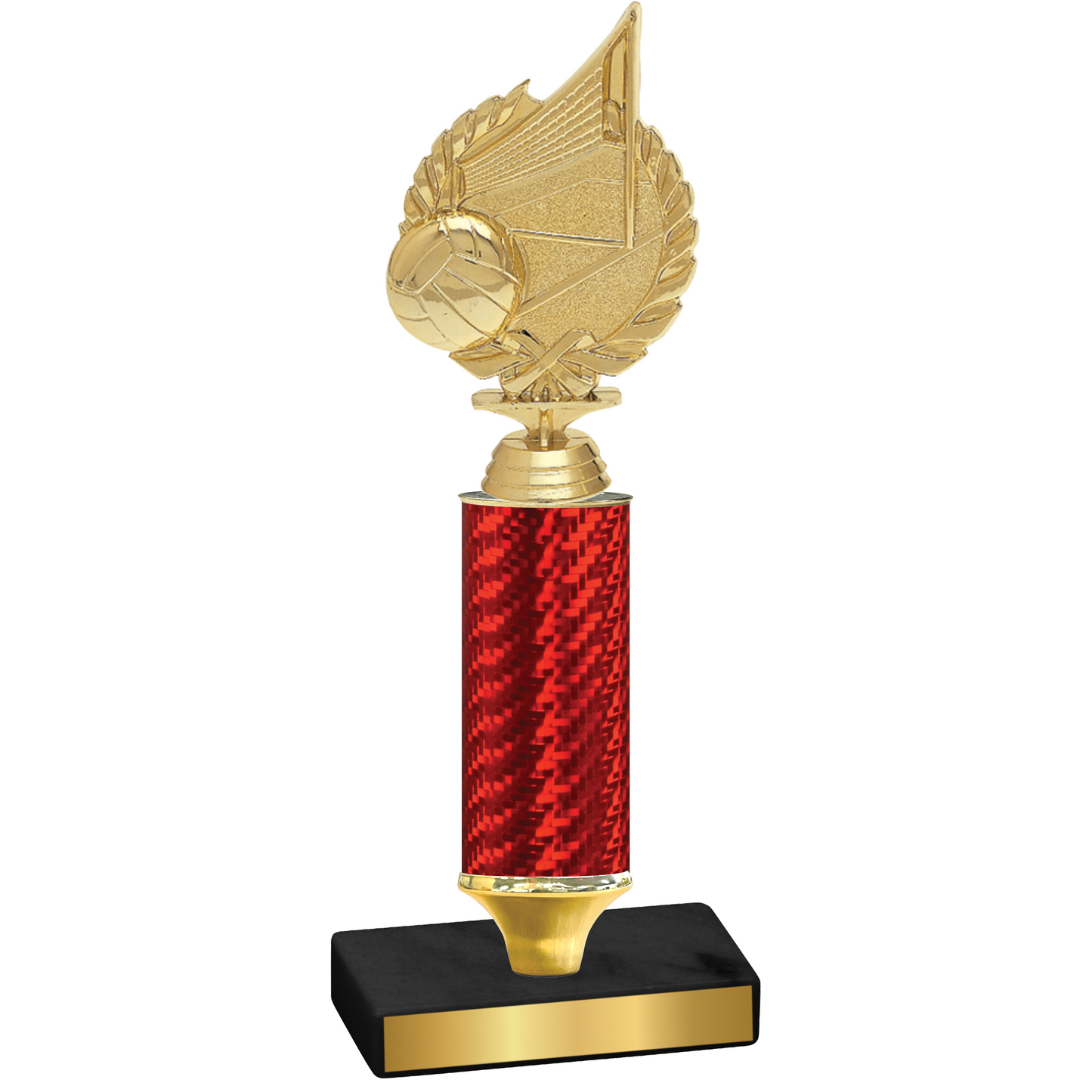 Value Red Carbon Fiber Volleyball Trophy