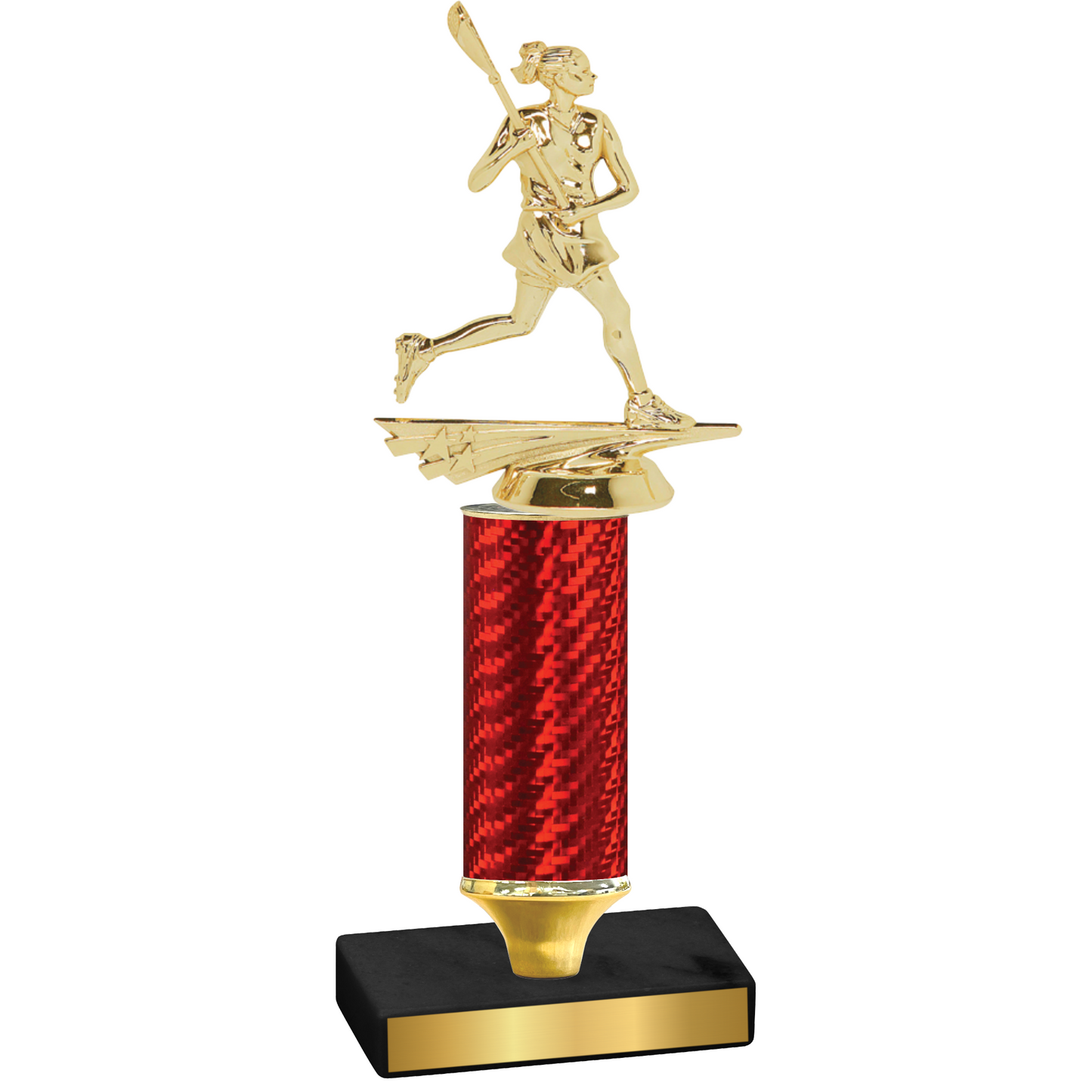 Value Red Carbon Fiber Lacrosse Trophy