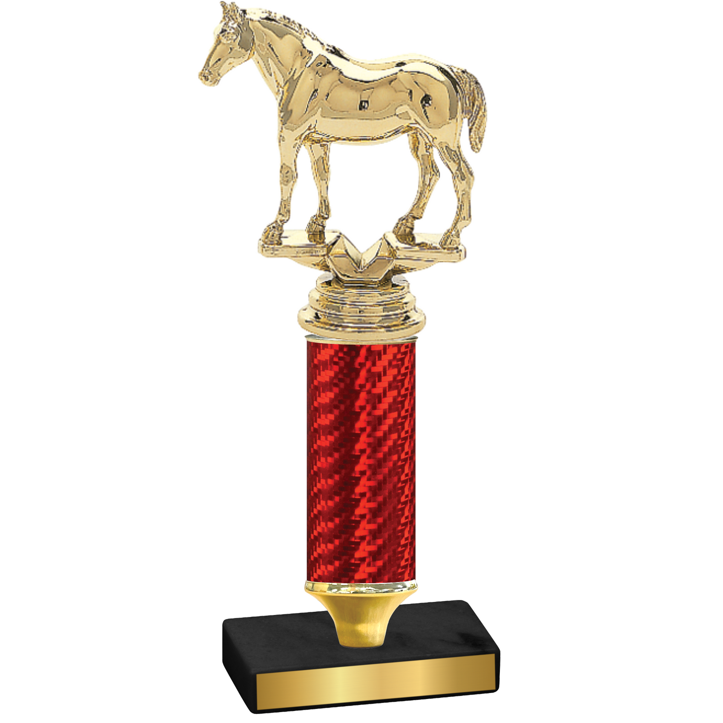 Value Red Carbon Fiber Horses Trophy