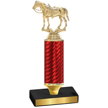 Value Red Carbon Fiber Horses Trophy