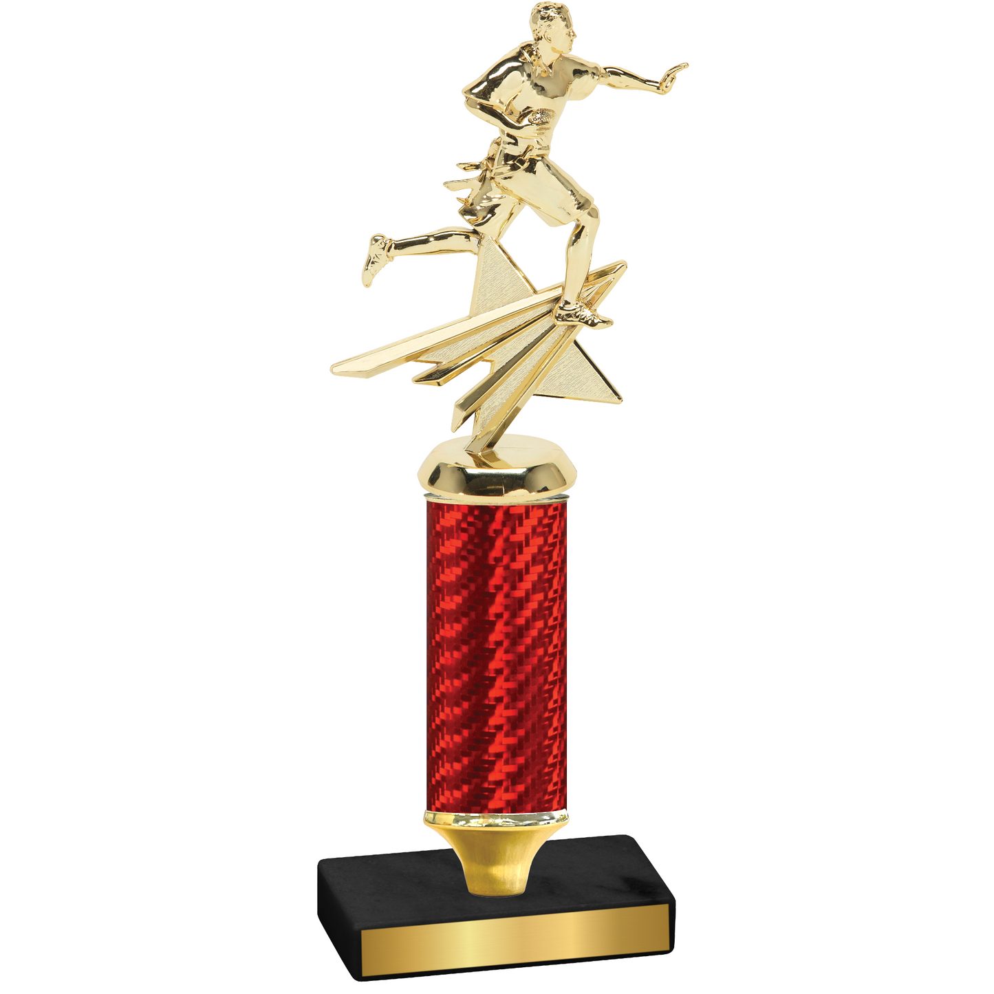 Value Red Carbon Fiber Flag Football Trophy