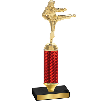 Value Red Carbon Fiber Karate Trophy